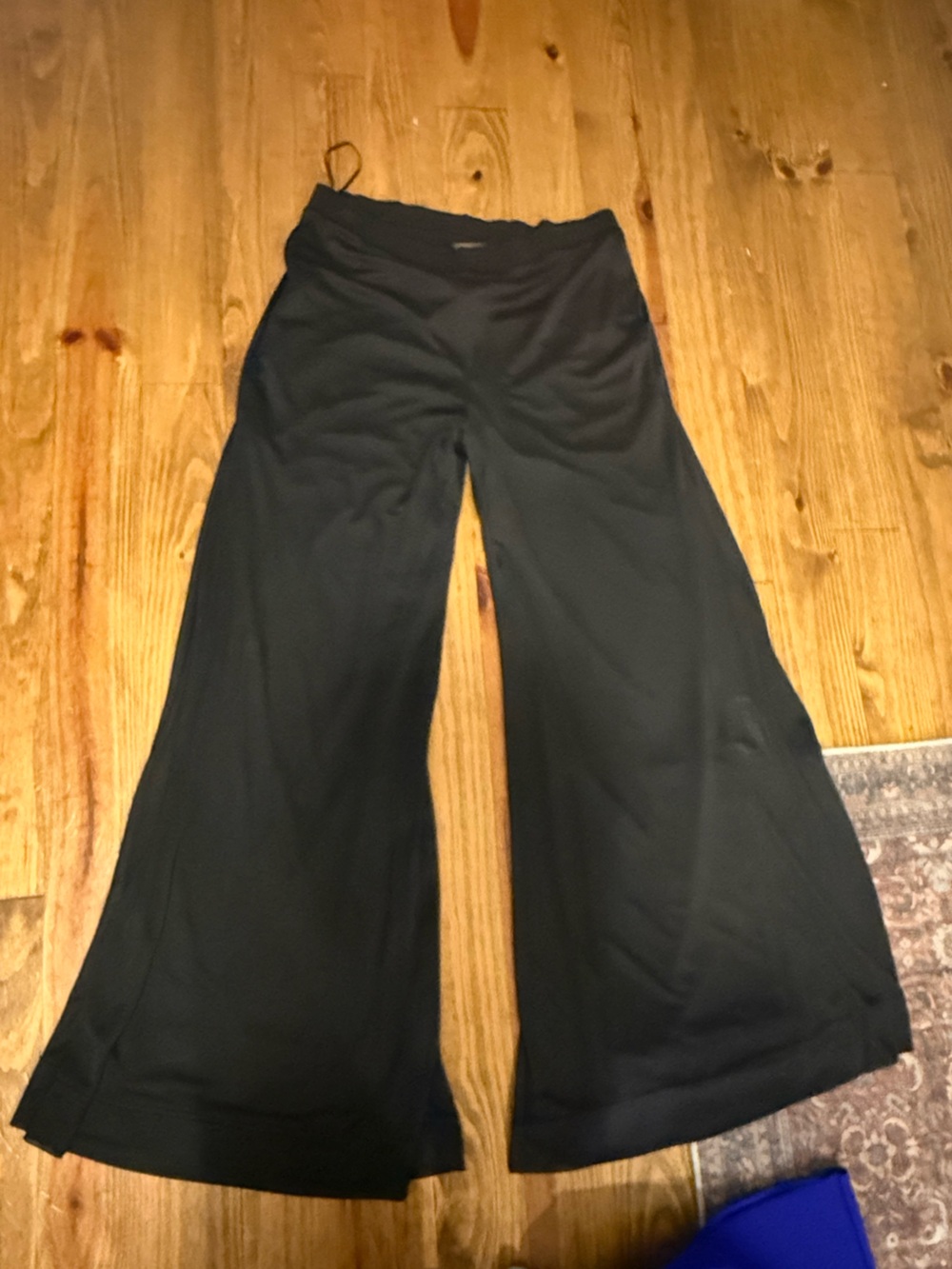Alberto Makali Black Wide-Leg Palazzo Pants sheer - size S - NWOT